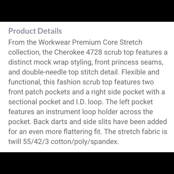 Like New Bundle of 2 Cherokee Core Stretch Mock Wrap Tops M - Picture 4 of 16